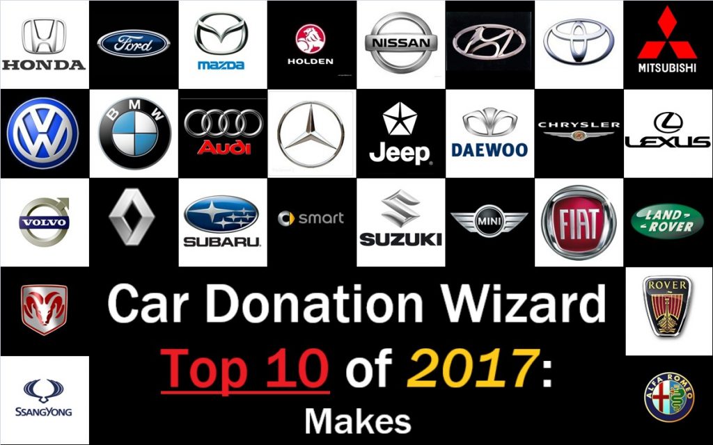 Car Donation Wizard Top 10 Car Brands Donated to Charity in 2017