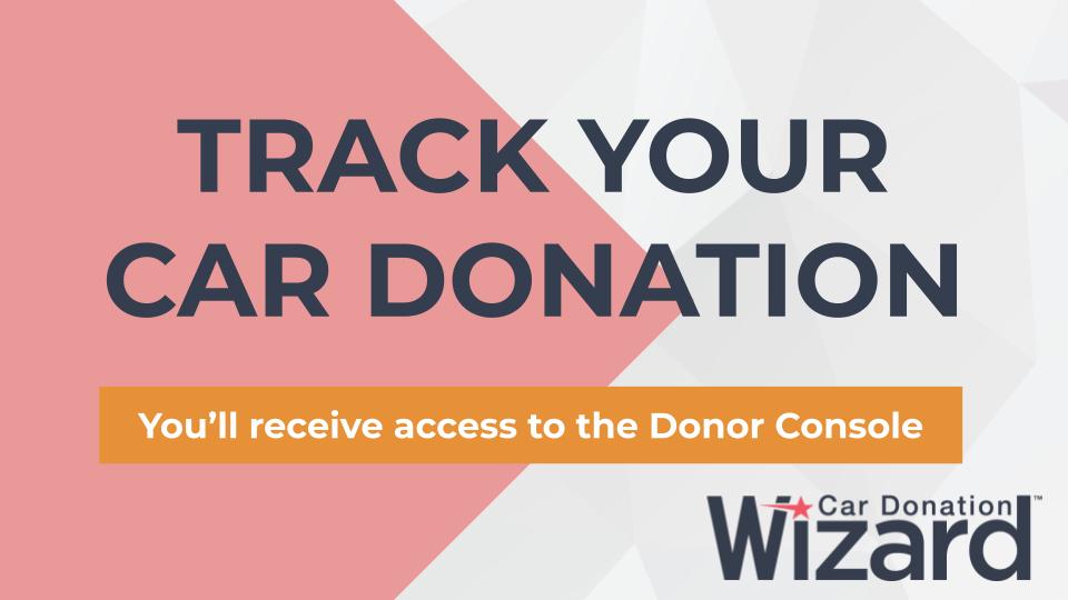 Track your car donation